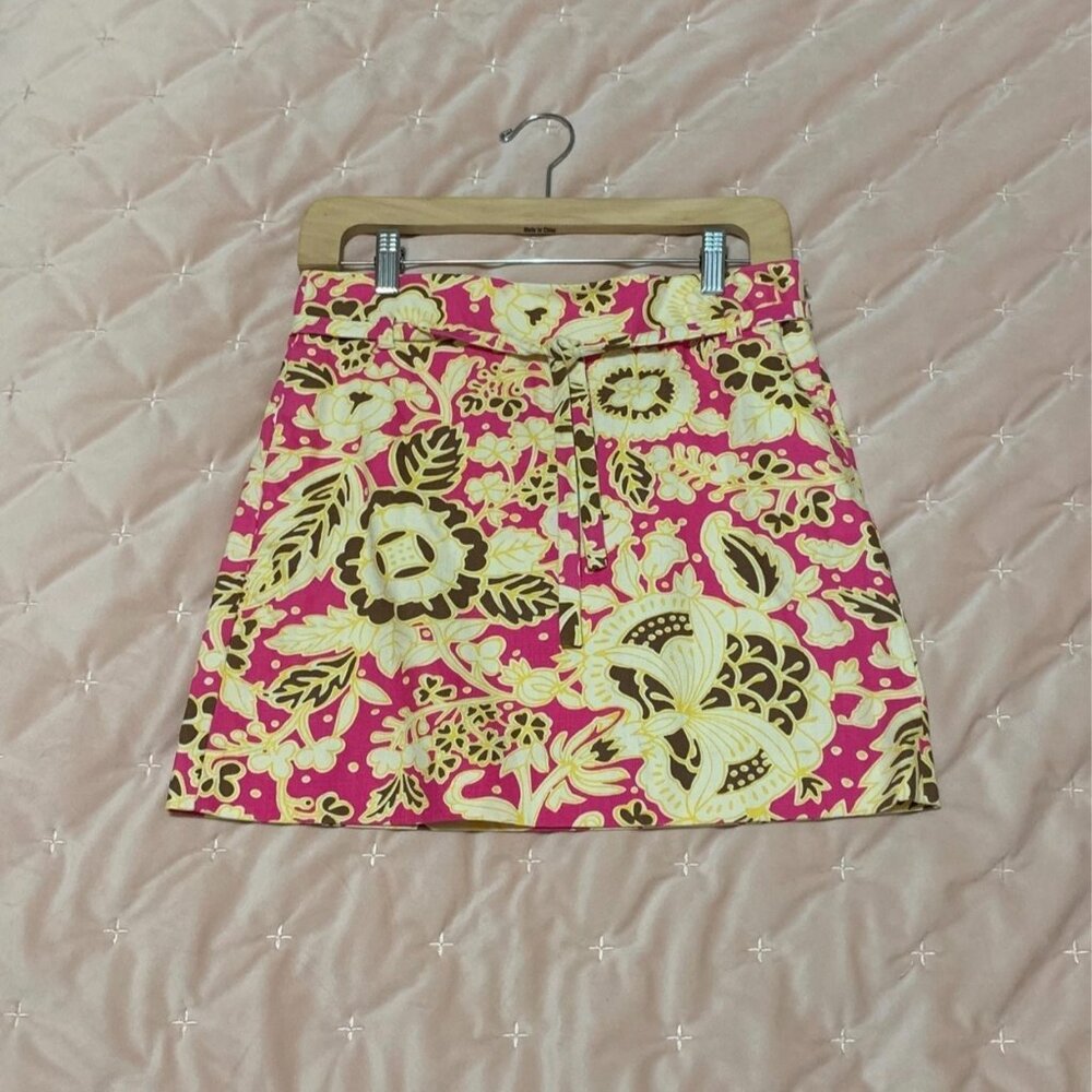 J Crew Pink Patterned Skirt, Women's Sz 0